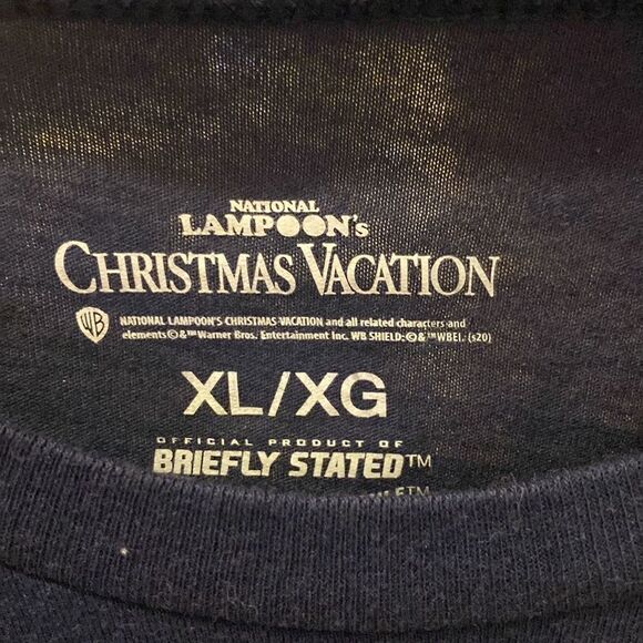 National Lampoons Christmas Vacation  Blue Dont Hog The Nog T-Shirt  XL - Picture 3 of 11